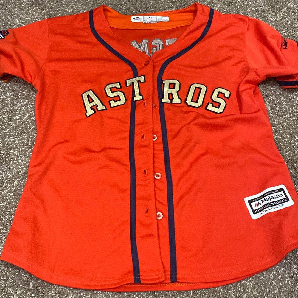 Orange Astros Jersey w/ gold embroidery